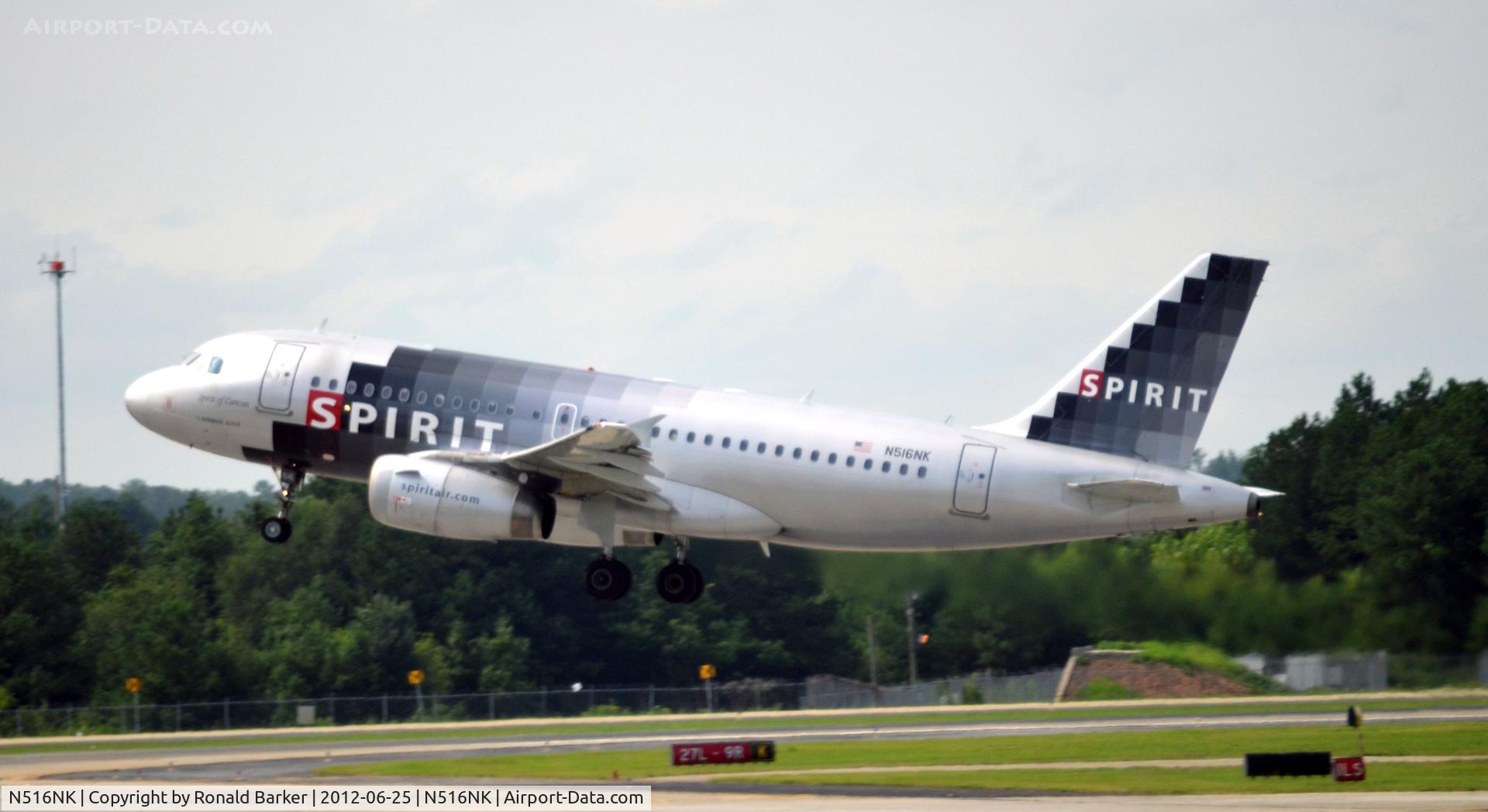 N516NK, 2006 Airbus A319-132 C/N 2704, Takeoff ATL