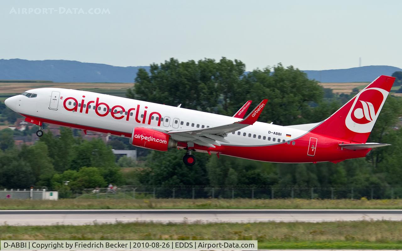 D-ABBI, 2003 Boeing 737-86J C/N 32920, departure from Stuttgart