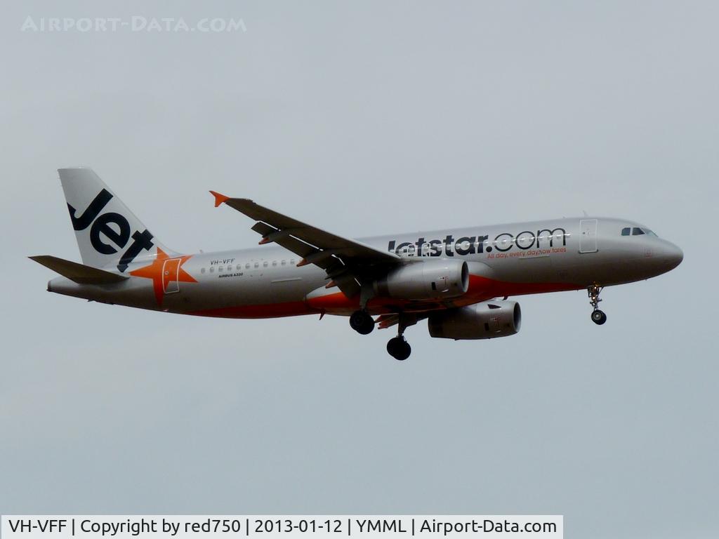 VH-VFF, 2012 Airbus A320-232 C/N 5039, VH-VFF approaching Rwy 16, YMML