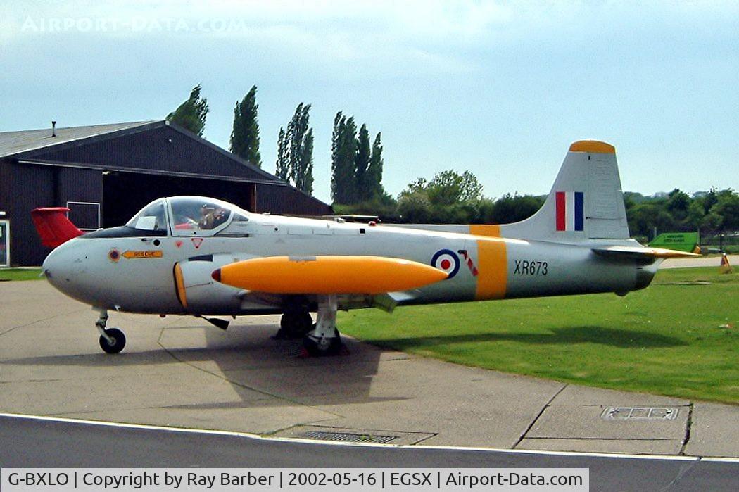 G-BXLO, 1963 BAC 84 Jet Provost T.4 C/N PAC/W/19986, BAC Jet Provost T.4 [PAC/W/19986] North Weald~G 16/05/2002