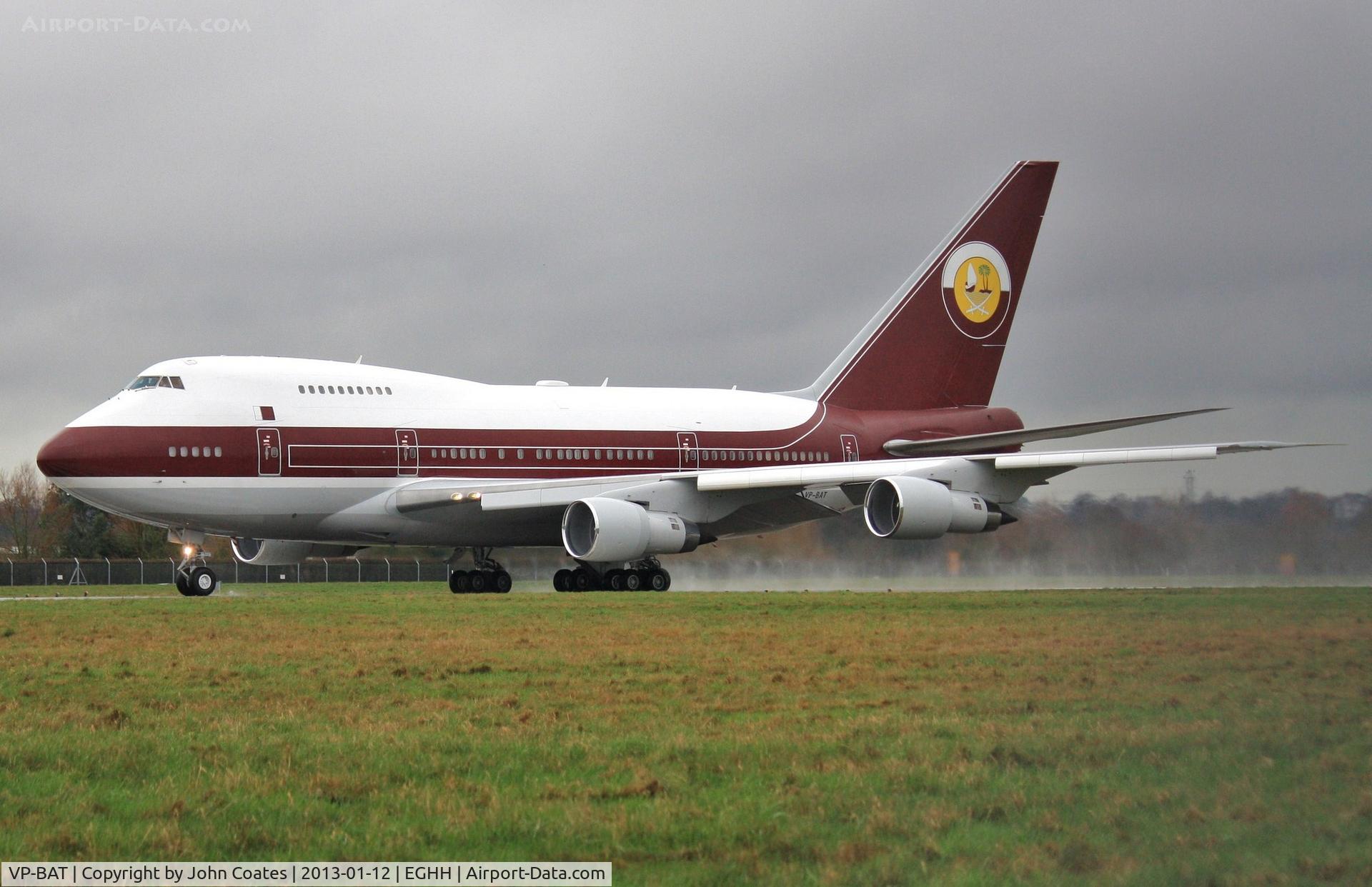 VP-BAT, 1979 Boeing 747SP-21 C/N 21648, Very wet departure