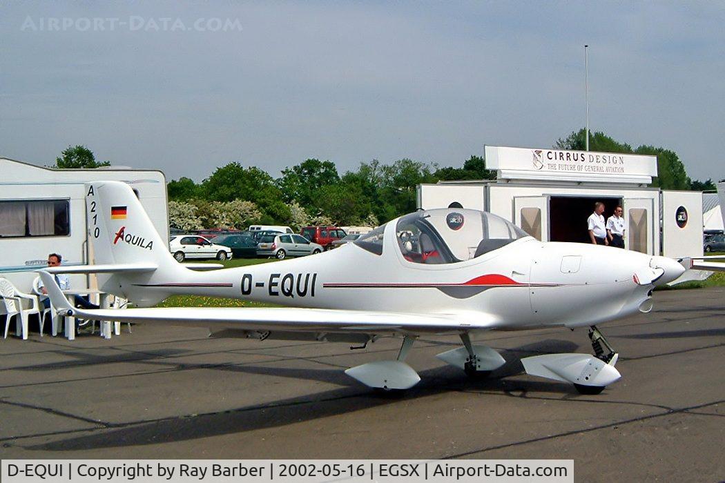 D-EQUI, Aquila A210 (AT01) C/N AT01-100, Aquila A.210 [AT01-100] North Weald~G 16/05/2002