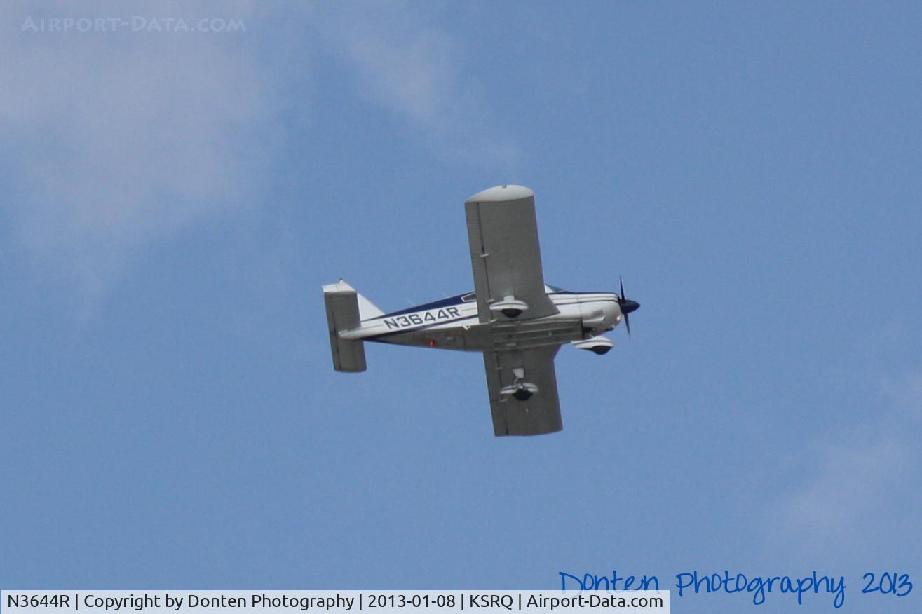 N3644R, 1969 Piper PA-28-180 C/N 28-5742, Piper Cherokee (N3644R) departs Sarasota-Bradenton International Airport