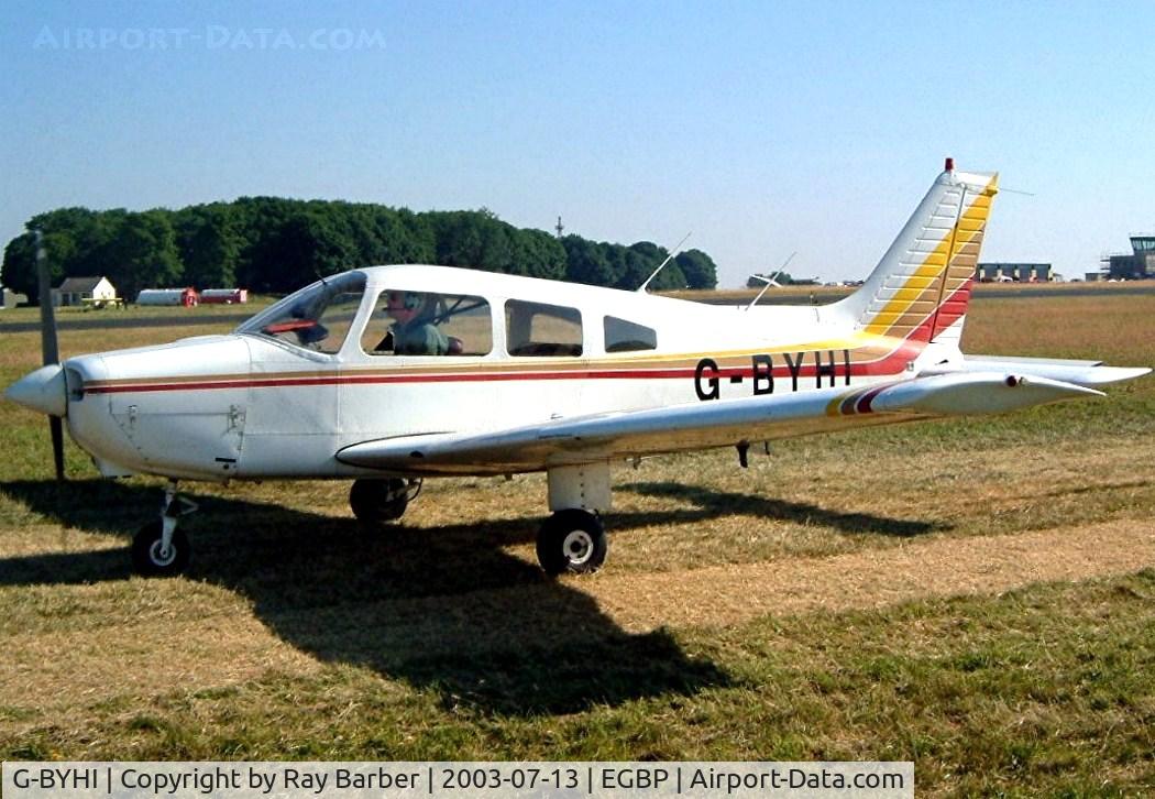G-BYHI, 1980 Piper PA-28-161 Warrior II C/N 28-8116084, Piper PA-28-161 Warrior II [28-8116084] Kemble~G 13/07/2003