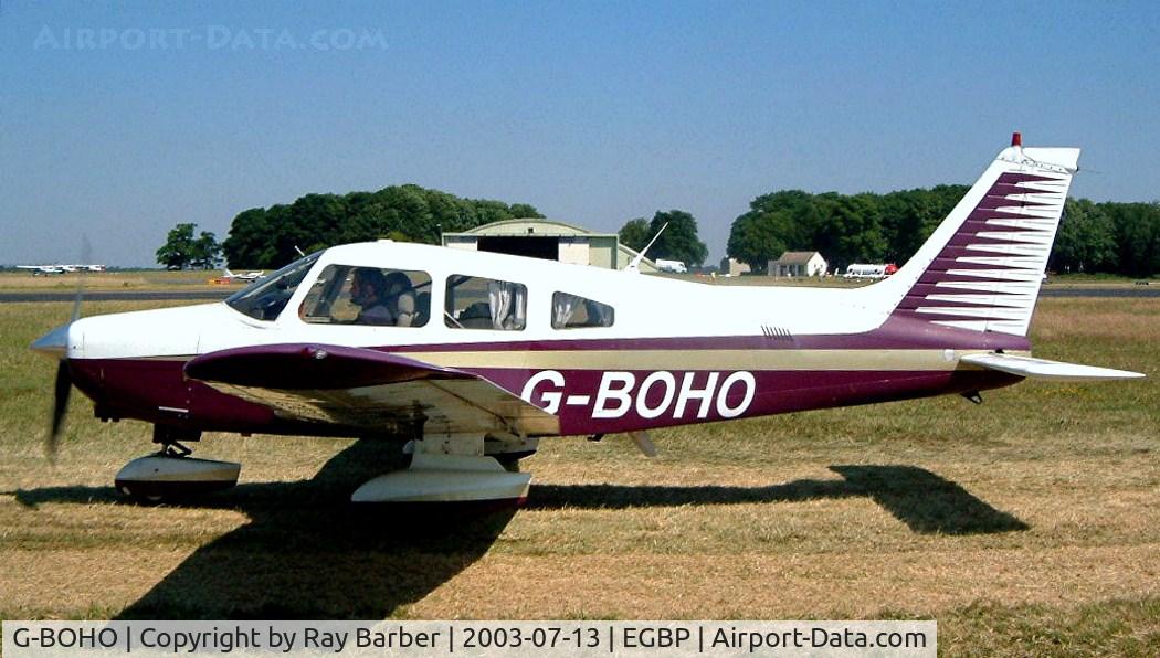 G-BOHO, 1980 Piper PA-28-161 Cherokee Warrior II C/N 28-8016196, Piper PA-28-161 Warrior II [28-8016196] Kemble~G 13/07/2003