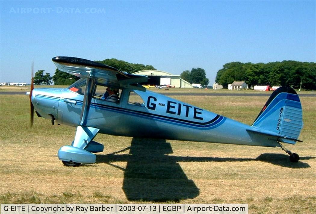 G-EITE, 1946 Luscombe 8F Silvaire C/N 3407, Luscombe 8A Silvaire [3407] Kemble~G 13/07/2003. Also wears former US markings of N71980.