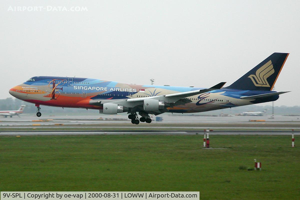 9V-SPL, 1997 Boeing 747-412 C/N 26557, Tropical Megatop arriving Runway 16