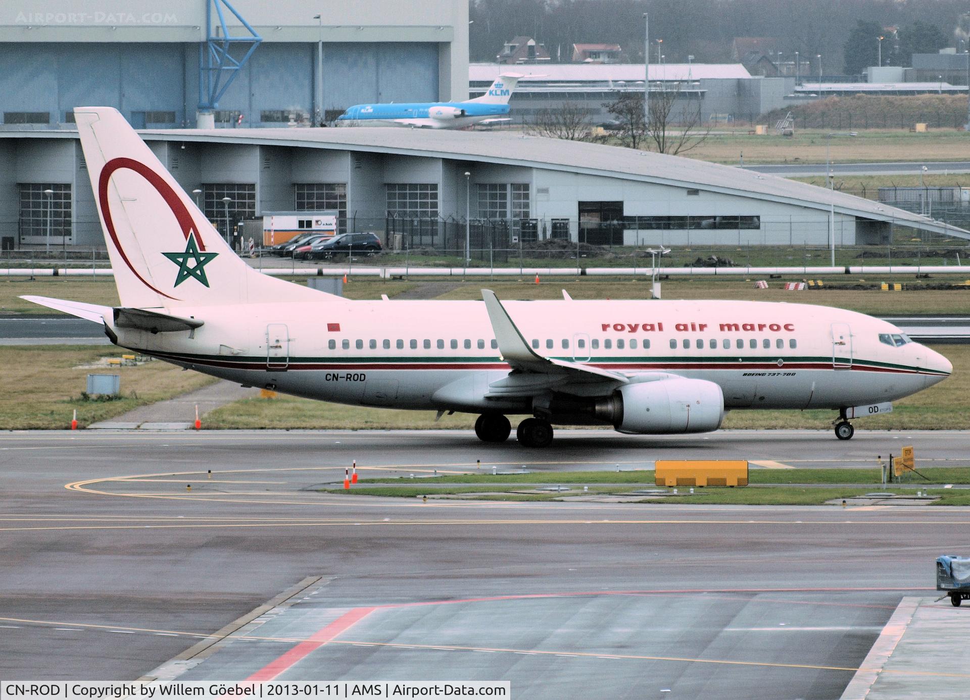 CN-ROD, 2006 Boeing 737-7B6 C/N 33062, Taxi to the gate of Schiphol Airport