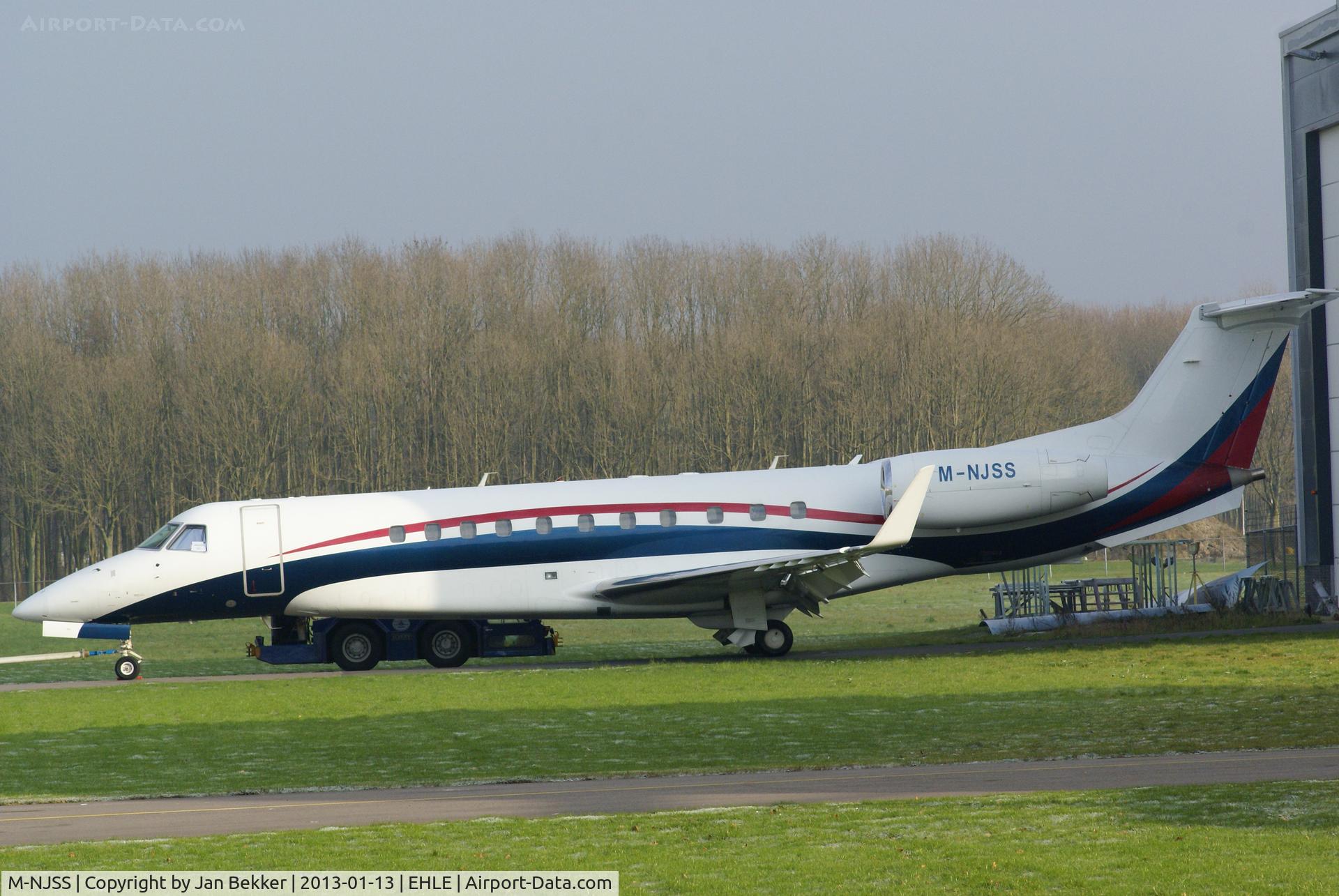 M-NJSS, 2003 Embraer EMB-135BJ Legacy C/N 14500686, Just arrived at Lelystad Airport to get a new livery by QAPS.