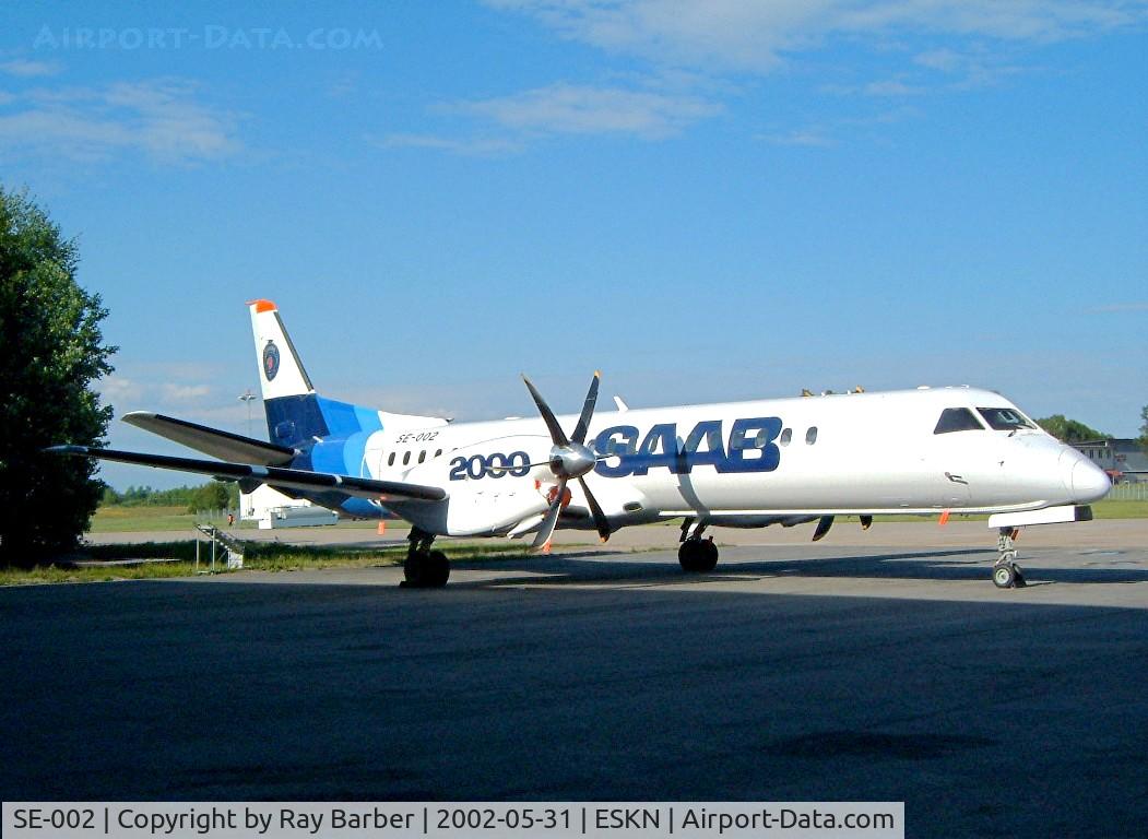SE-002, 1992 Saab 2000 C/N 2000-002, SAAB 2000 [002] (SAAB) Stockholm-Skavasta~SE 31/05/2002