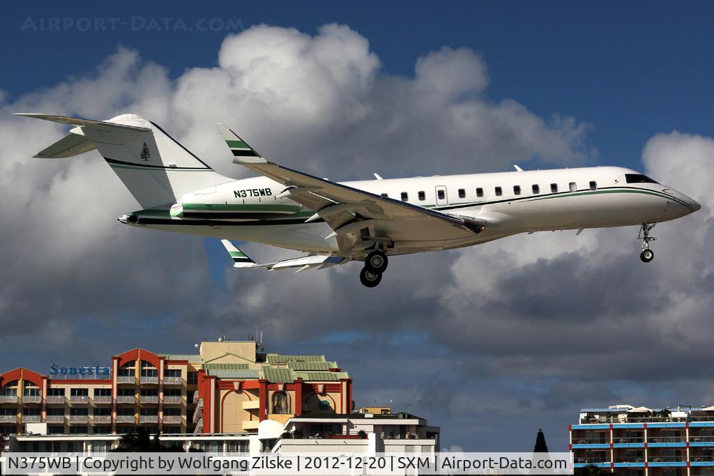 N375WB, 2008 Bombardier BD-700-1A11 Global 5000 C/N 9288, visitor