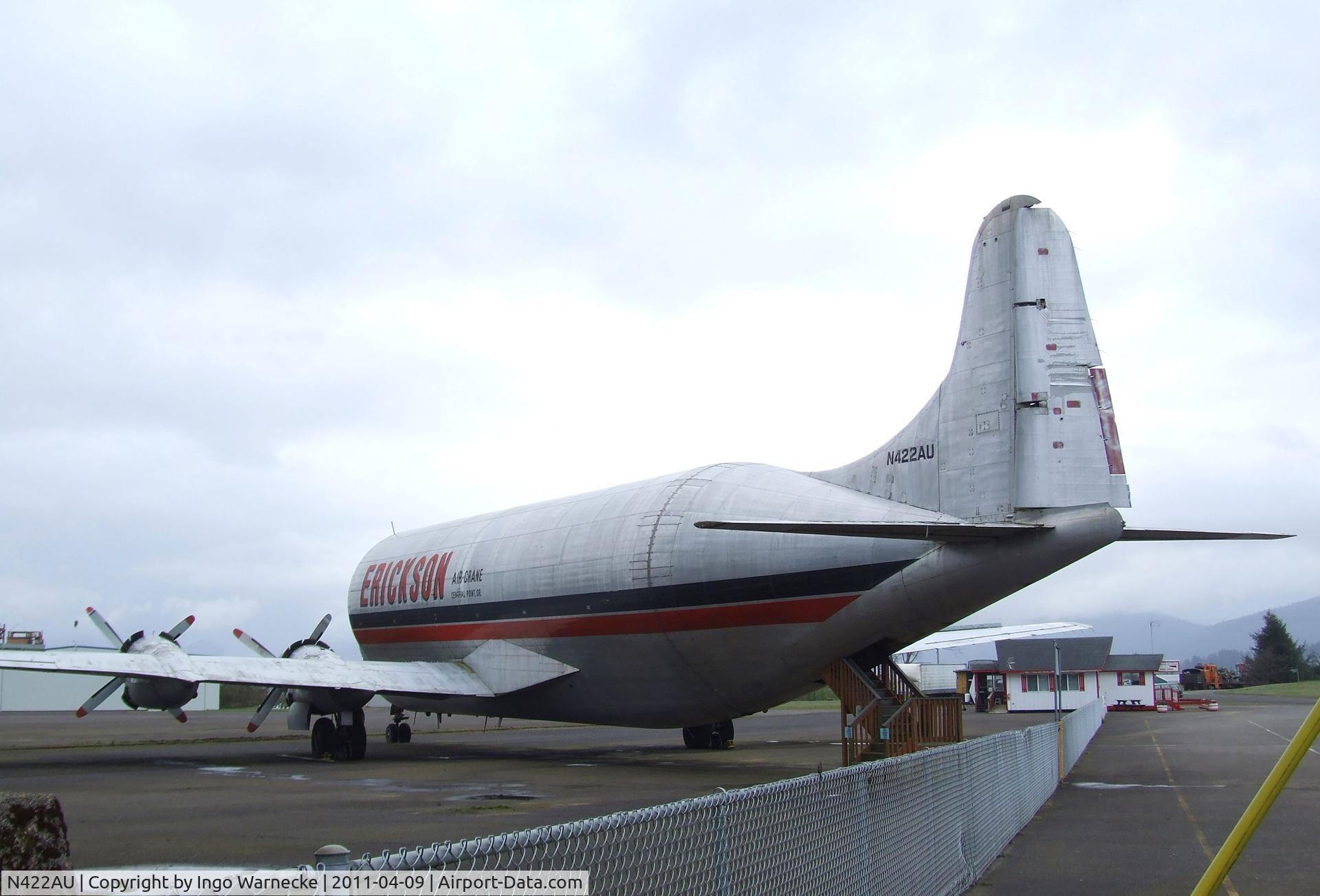 N422AU, 1949 Boeing 377MG C/N 15937, Boeing / Aero Spacelines 377MG Mini-Guppy at the Tillamook Air Museum, Tillamook OR