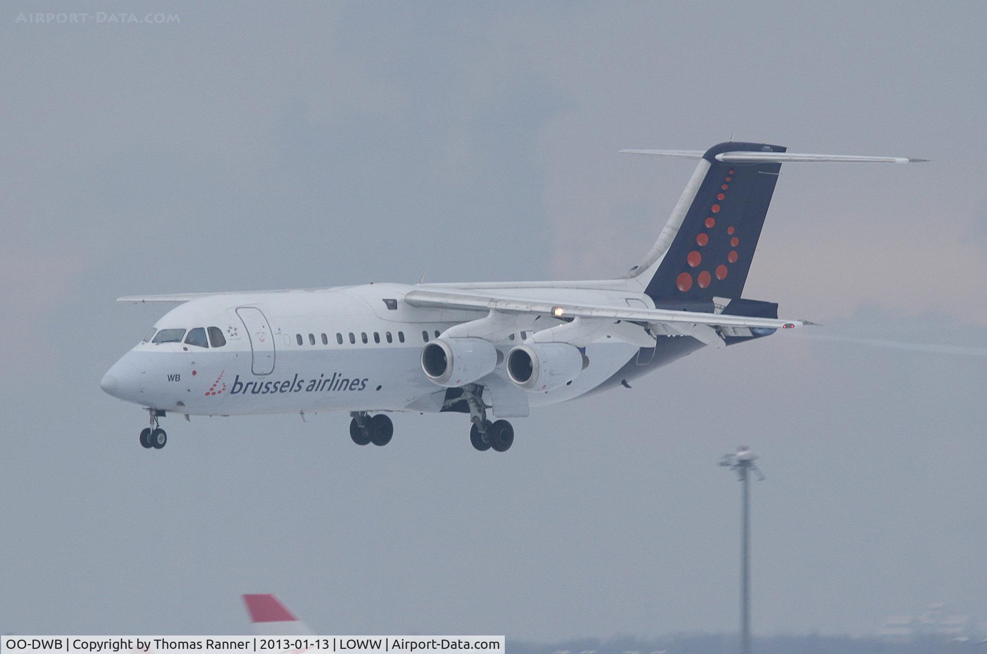 OO-DWB, 1997 British Aerospace Avro 146-RJ100 C/N E3315, Brussels Avro 100