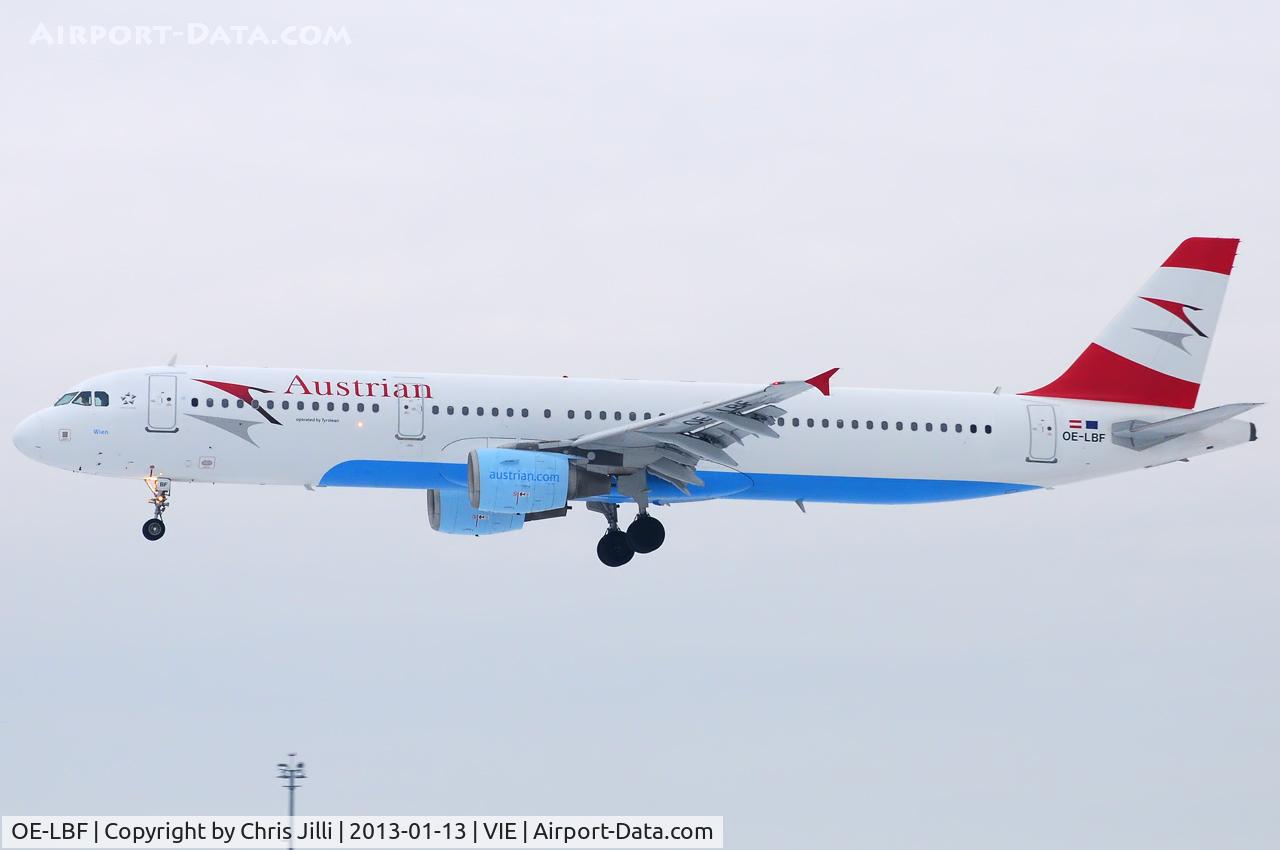 OE-LBF, 2001 Airbus A321-211 C/N 1458, Austrian Airlines