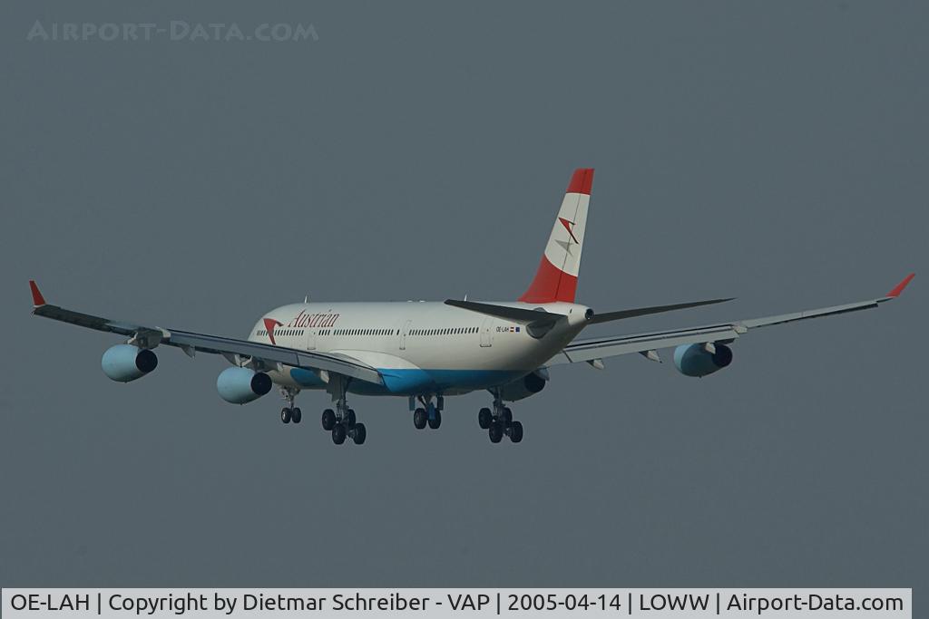 OE-LAH, 1995 Airbus A340-212 C/N 081, Austrian Airlines Airbus A340-200