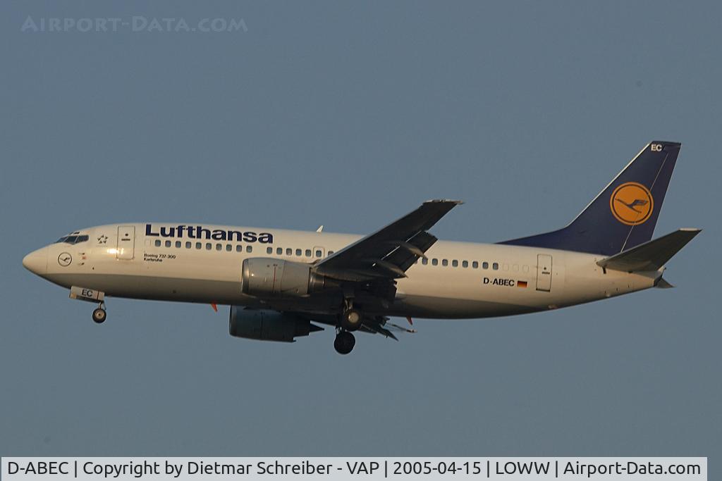 D-ABEC, 1991 Boeing 737-330 C/N 25149, Lufthansa Boeing 737-300