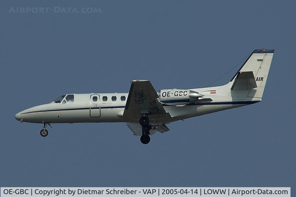 OE-GBC, 1992 Cessna 550 Citation II C/N 550-0717, Bannert Air Cessna 550