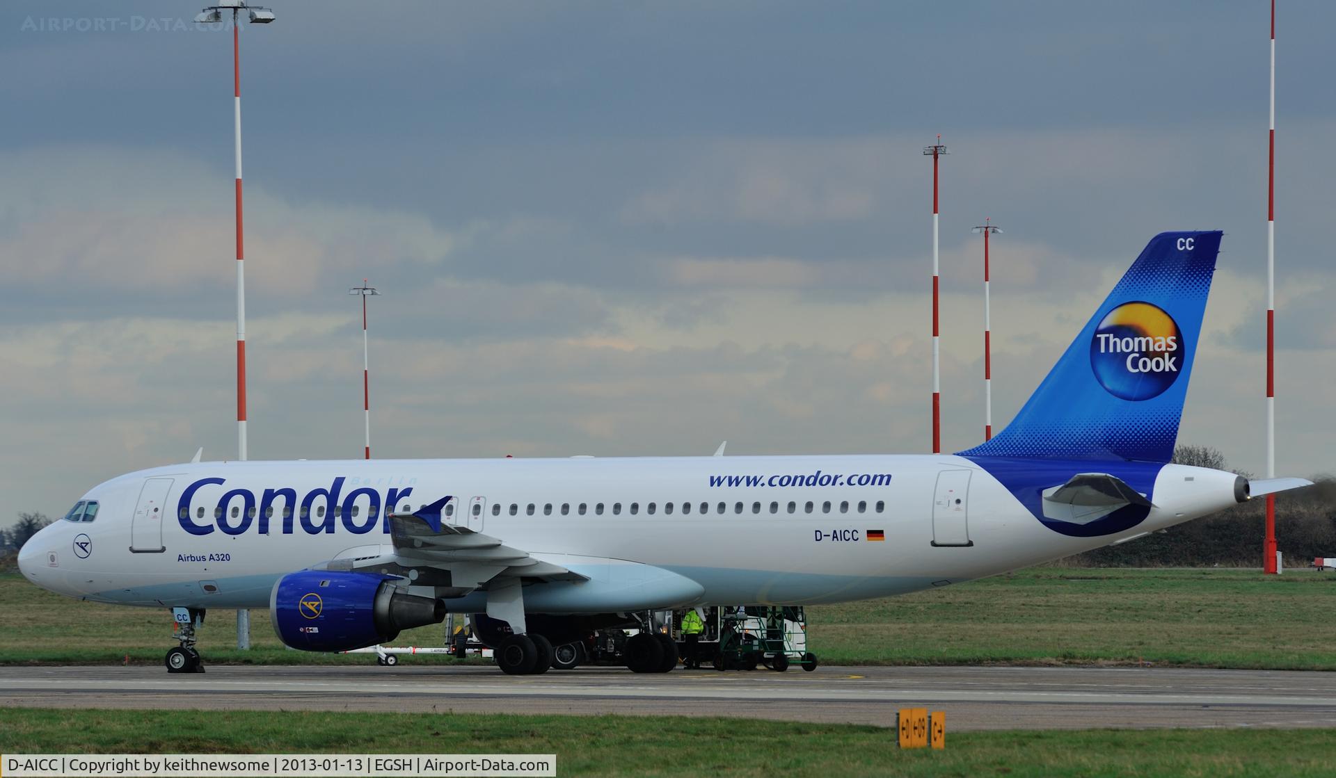D-AICC, 1998 Airbus A320-212 C/N 0809, Awaiting flight to Stuttgart following respray !