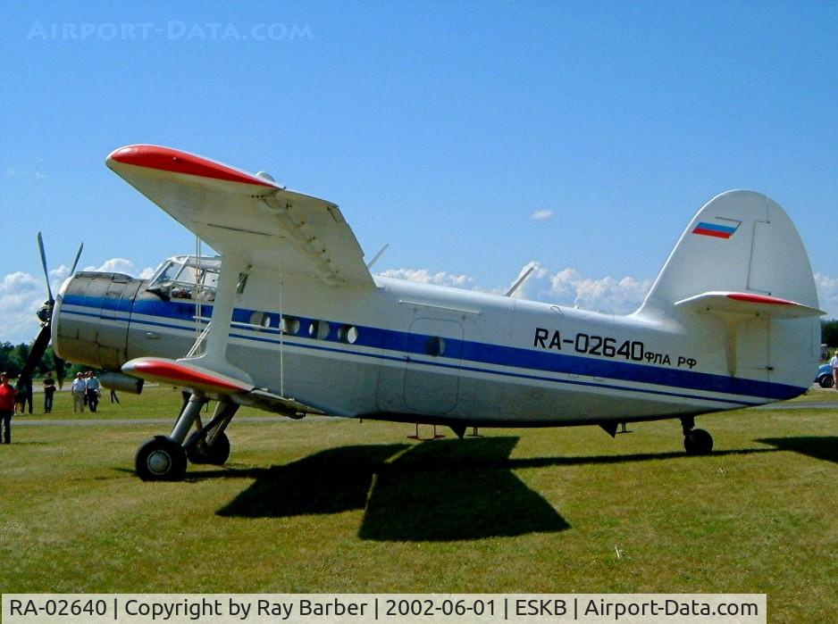 RA-02640, 1972 Antonov An-2 C/N 1G139-52, Antonov An-2P [1G139-52] Barkarby~SE 01/06/2002