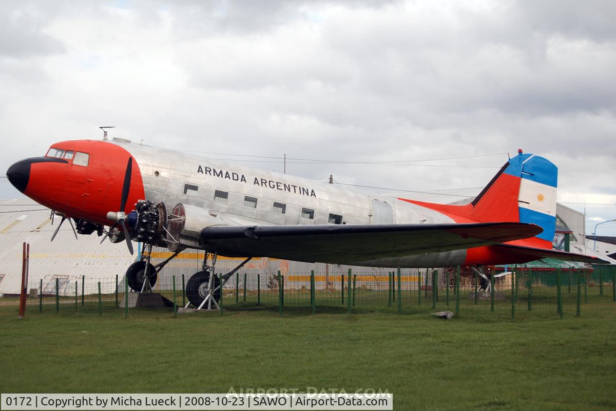 0172, 1942 Douglas C-47A-30-DL Skytrain C/N 9578, At Ushuaia - Comandante Berisso Airport