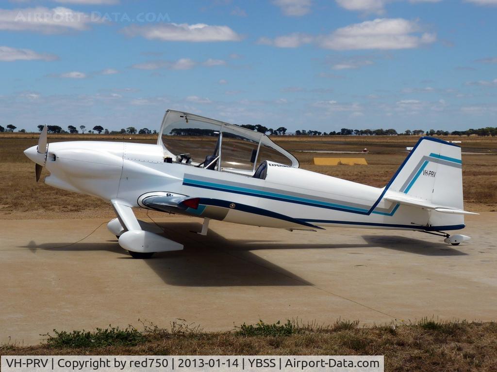 VH-PRV, 1988 Vans RV-4 C/N V90, VH-PRV at Bacchus Marsh with canopy open. I met the owner-builder ans pilot of this magnificent aircraft.