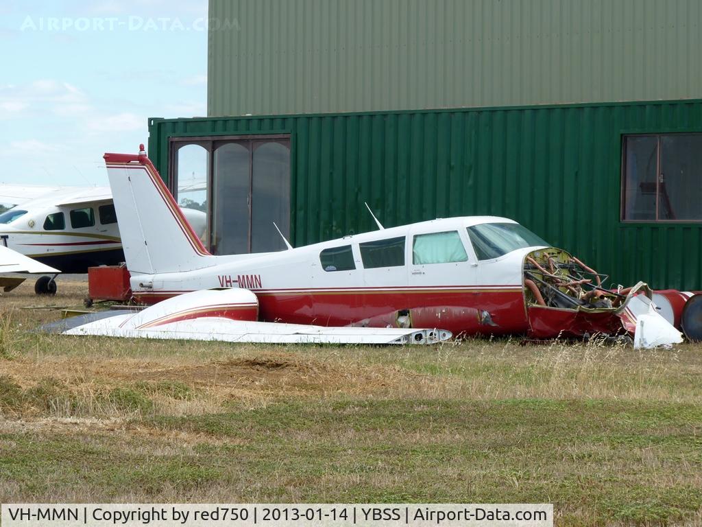 VH-MMN, 1970 Piper PA-39 Twin Comanche C/R C/N 39-26, Twin Comanche VH-MMN sitting beside the maintenance hangar at Bacchus Marsh, awaiting re-assembly perhaps,