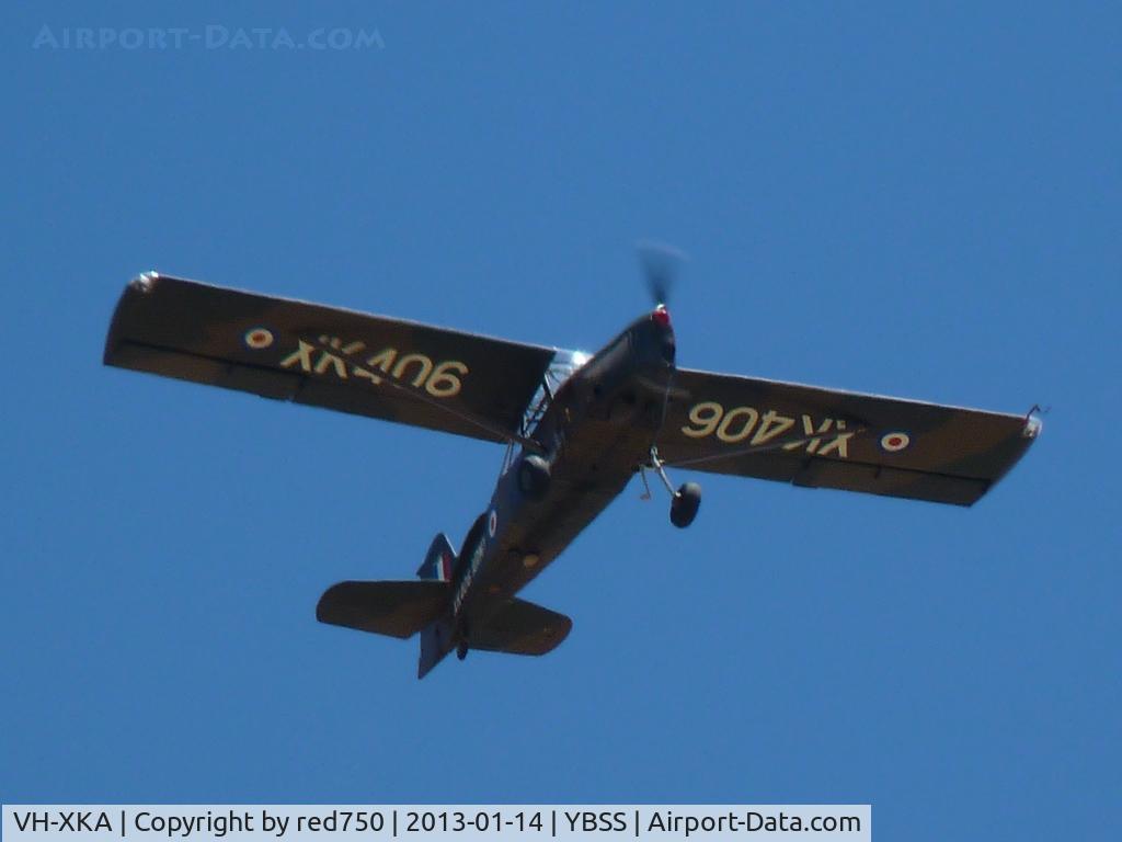 VH-XKA, 1956 Auster AOP.9 C/N B5/10/109, Auster VH-XKA (XK406) overflying Bacchus Marsh