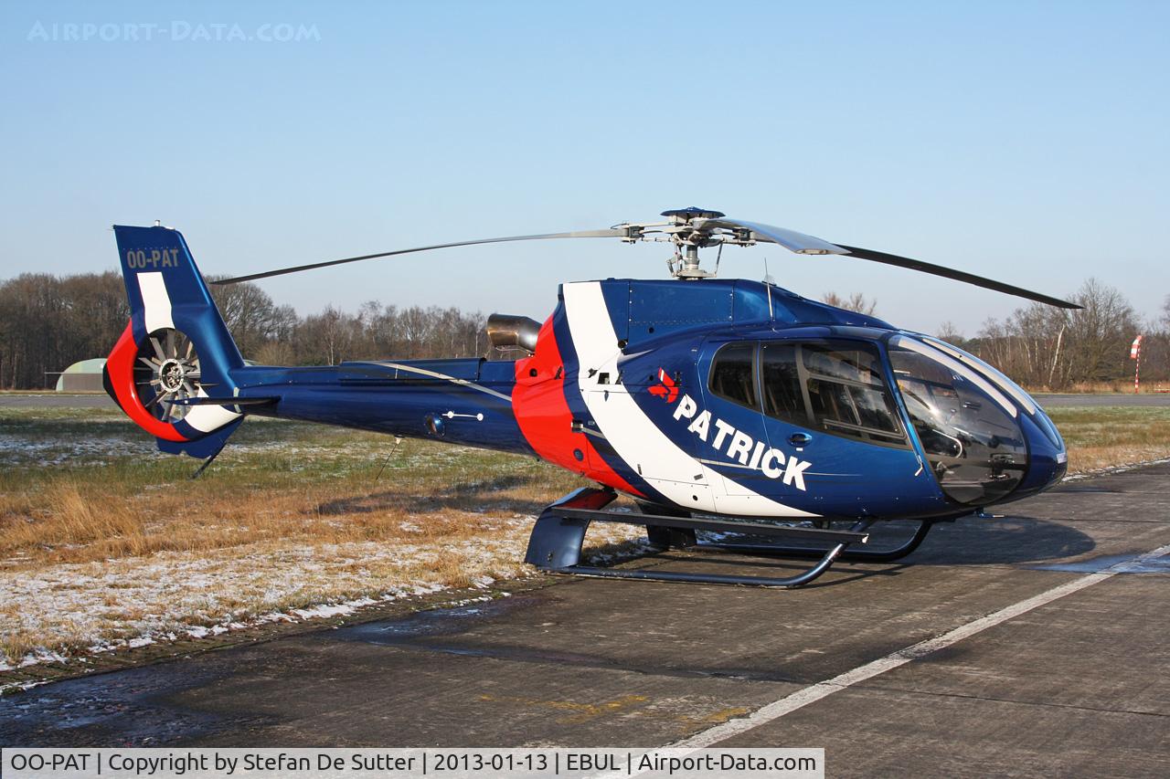 OO-PAT, 2007 Eurocopter EC-130B-4 (AS-350B-4) C/N 4276, Parked at Vliegclub Ursel.