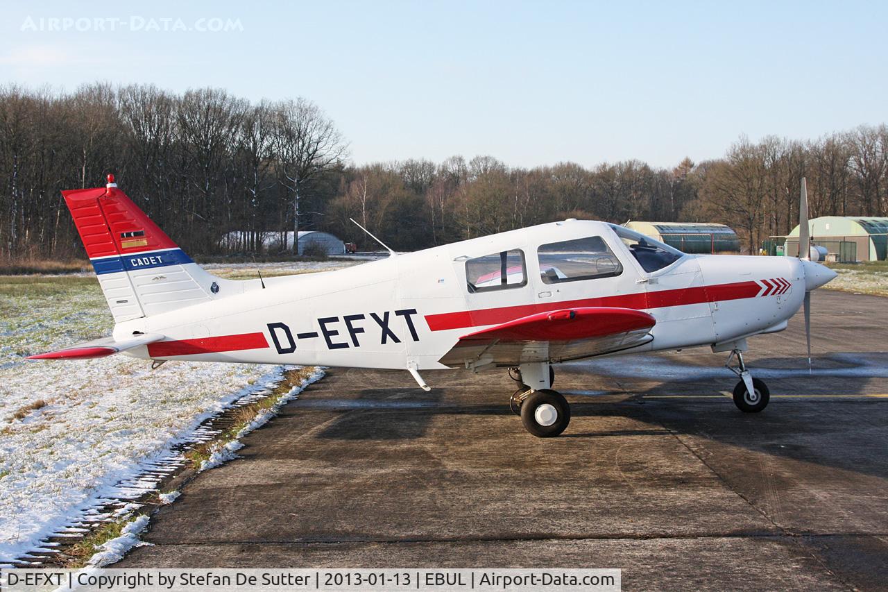 D-EFXT, Piper PA-28-161 Cadet C/N 28-41244, Parked at Aeroclub Brugge.