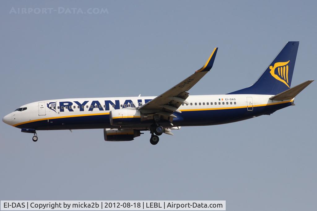 EI-DAS, 2003 Boeing 737-8AS C/N 33553, Landing