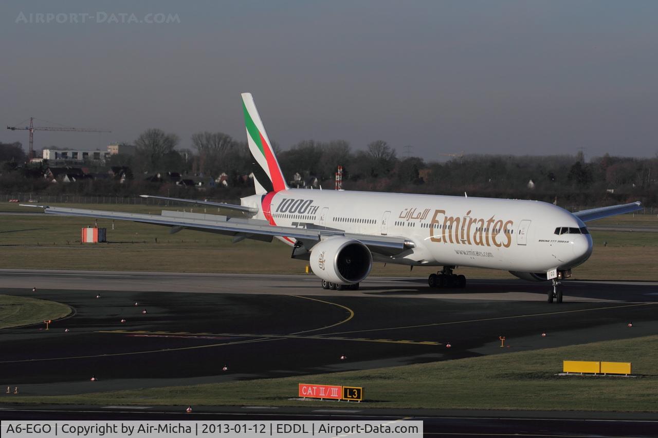 A6-EGO, 2012 Boeing 777-31H/ER C/N 35598, Emirates, Boeing 777-31HER, CN: 35598/1000