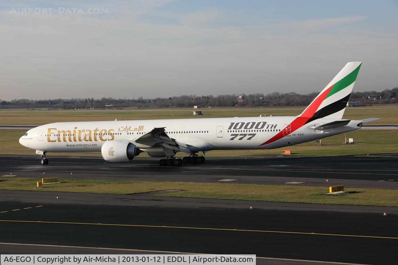 A6-EGO, 2012 Boeing 777-31H/ER C/N 35598, Emirates, Boeing 777-31HER, CN: 35598/1000