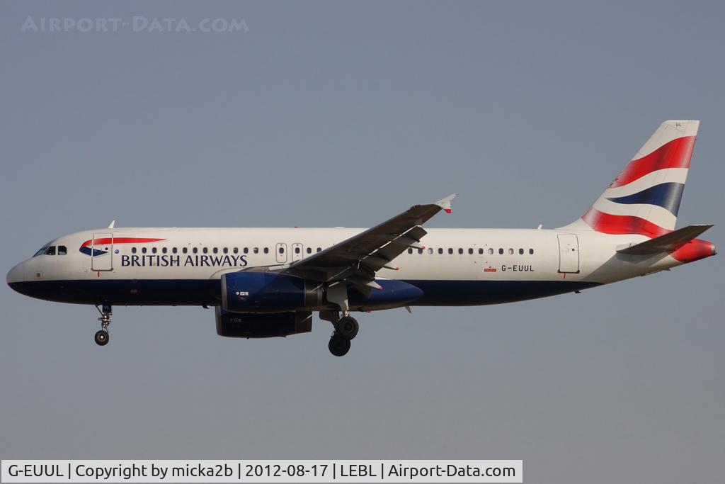 G-EUUL, 2002 Airbus A320-232 C/N 1708, Landing