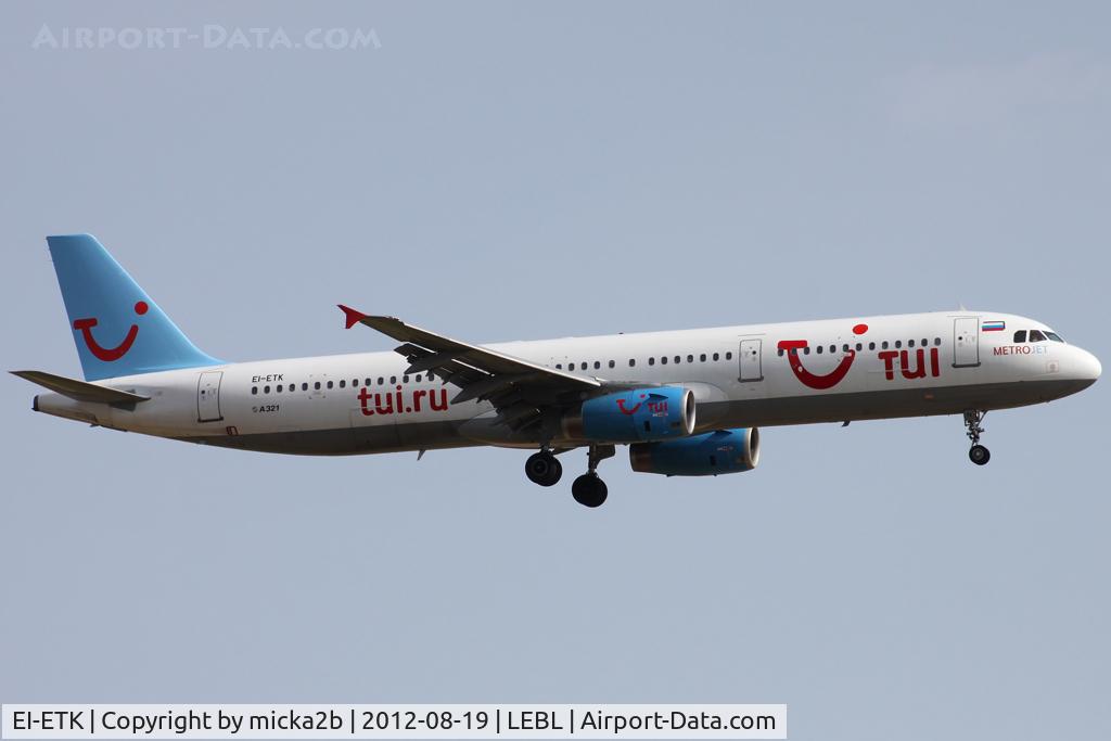 EI-ETK, 1998 Airbus A321-231 C/N 787, Landing