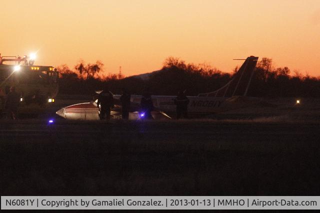 N6081Y, 1979 Piper Aerostar 601P C/N 61P06817963321, accident it has last day jan 13 2013 went out of the strip @HMO