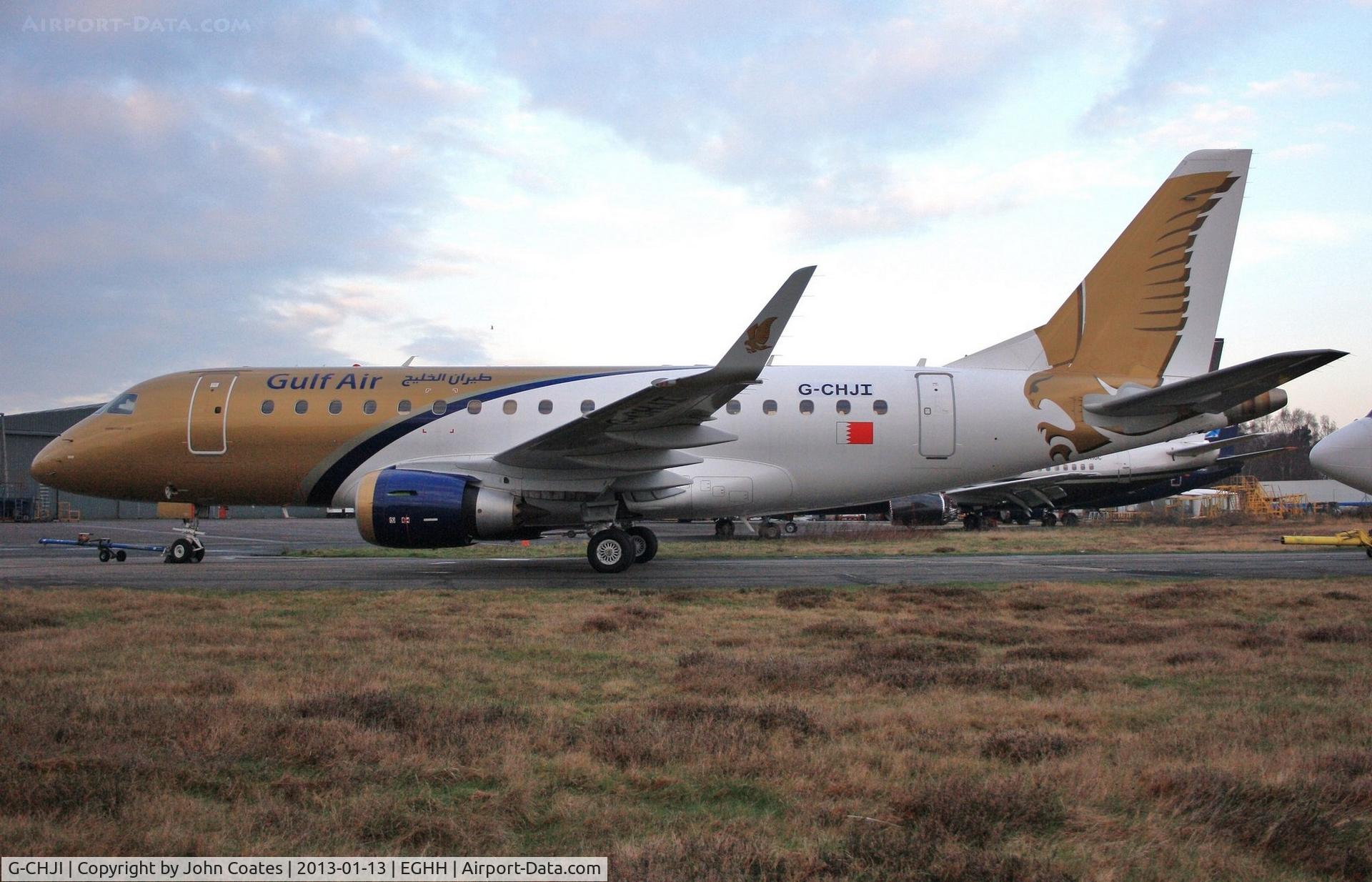 G-CHJI, 2009 Embraer 170LR (ERJ-170-100LR) C/N 17000278, ex A9C-MA about to enter paintshop for respray