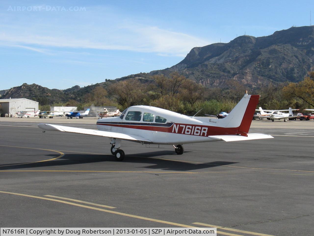 N7616R, 1969 Beech B23 Musketeer C/N M-1239, 1969 Beech B23 MUSKETEER CUSTOM III, Lycoming O&VO-360 180 Hp, taxi to Rwy 22