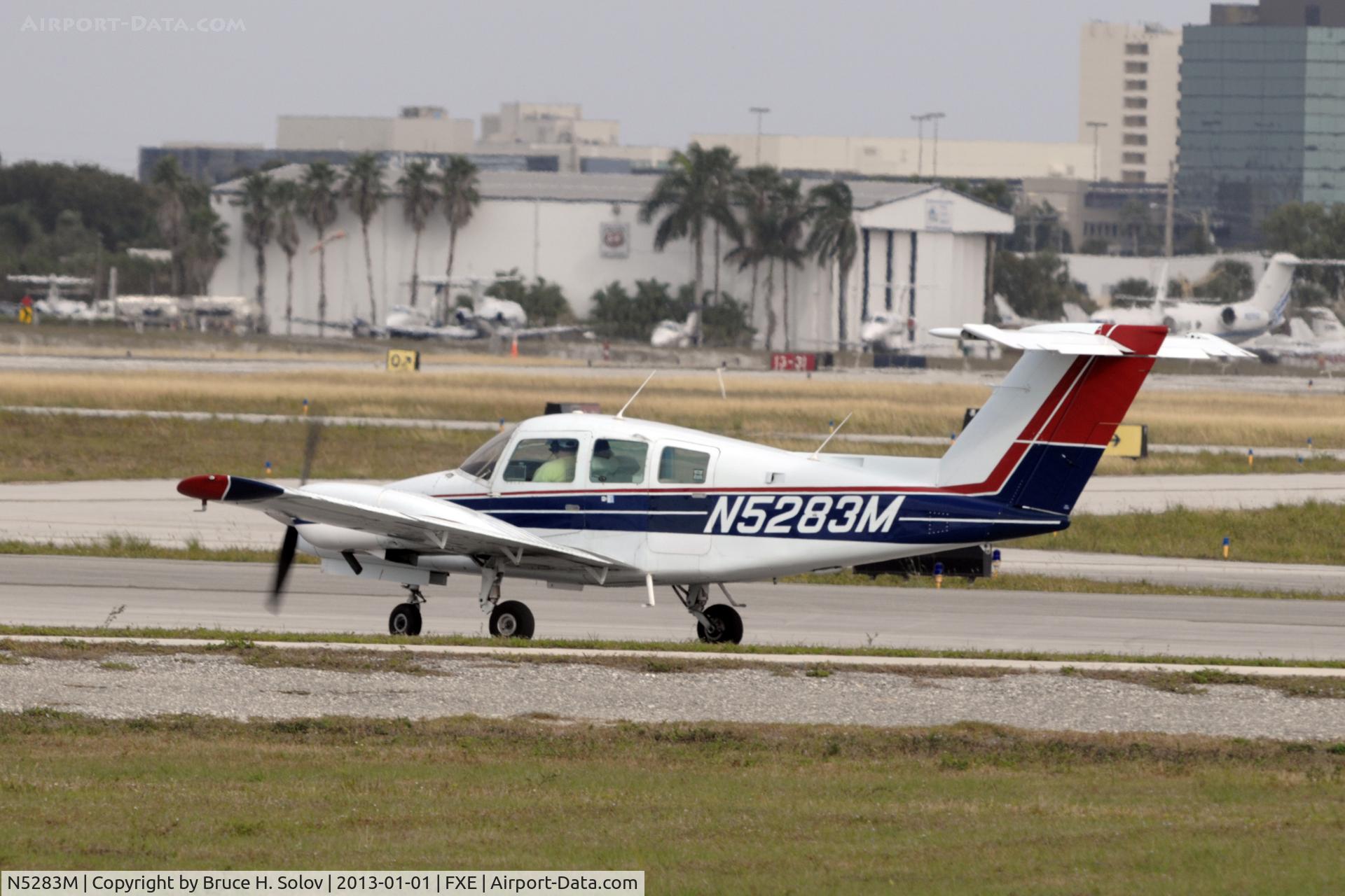 N5283M, 1978 Beech 76 Duchess C/N ME-25, Performing run-up for takeoff