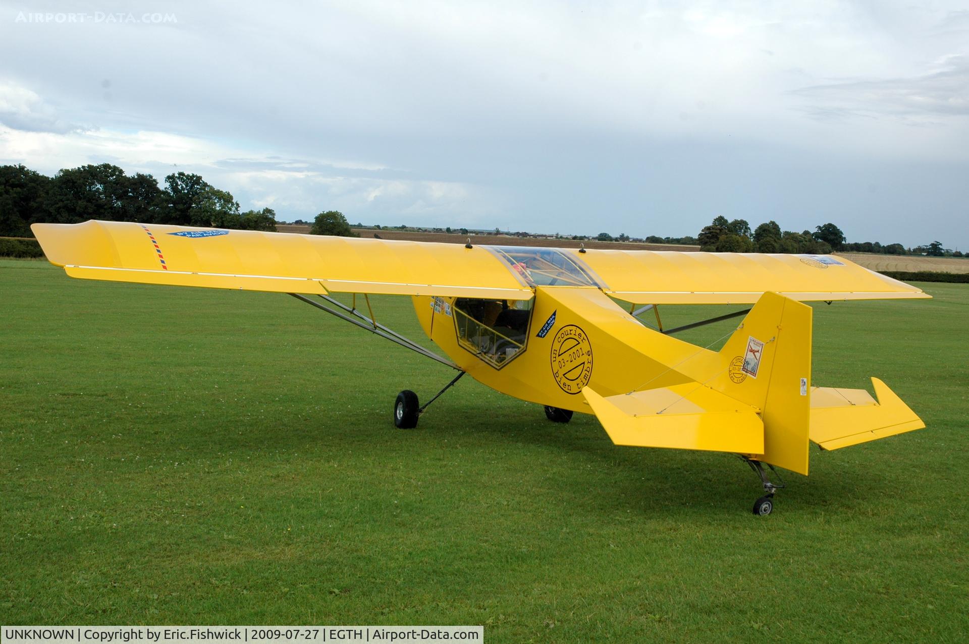UNKNOWN, Ultralights various C/N Unknown, Yellow Microlight - Tour de France ULM 2009 - Anniversaire Louis Bleriot - Reg. unknown.