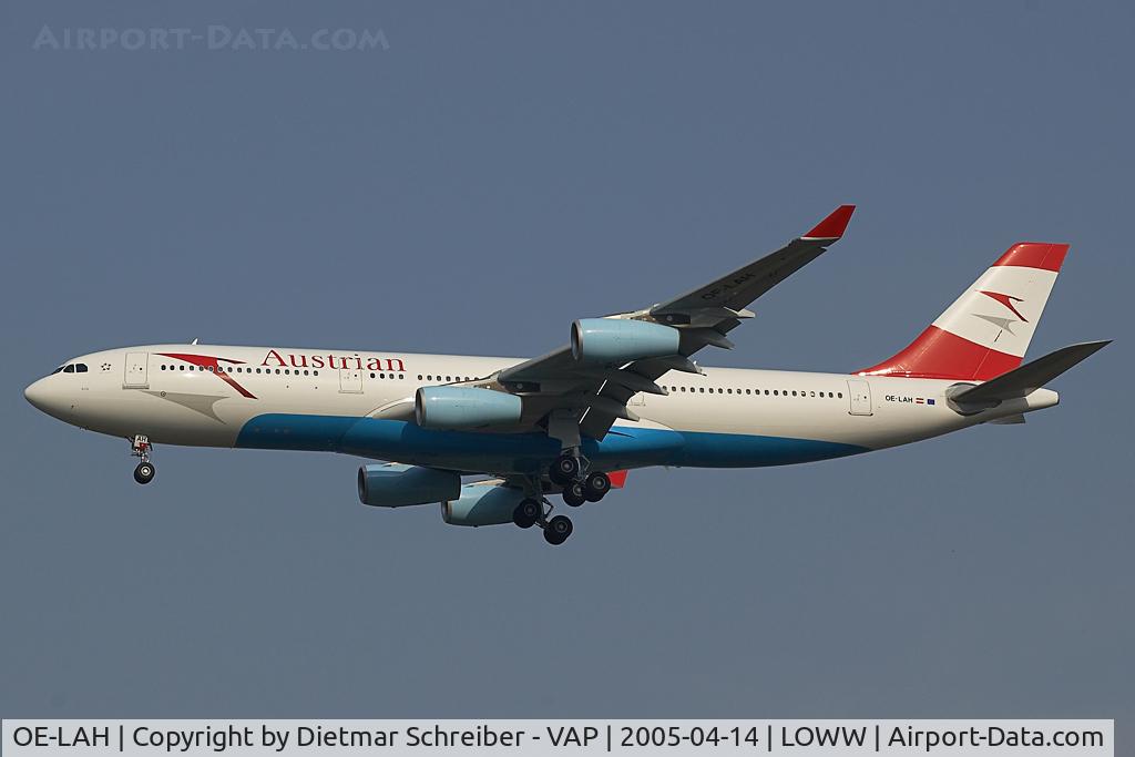 OE-LAH, 1995 Airbus A340-212 C/N 081, Austrian Airlines Airbus 340-200