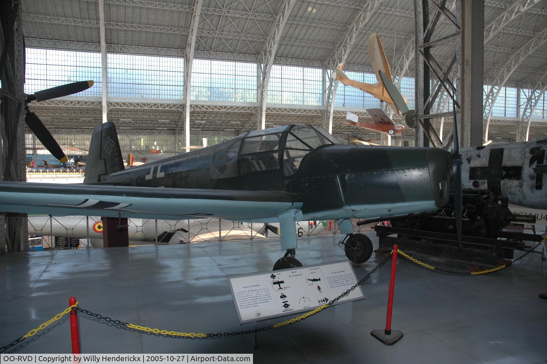 OO-RVD, Bucker Bu-181B Bestmann C/N 021969, Last operator was Regie des Voies aériennes - Regie der Luchtwegen,wfu and donated to the Brussels Museum.