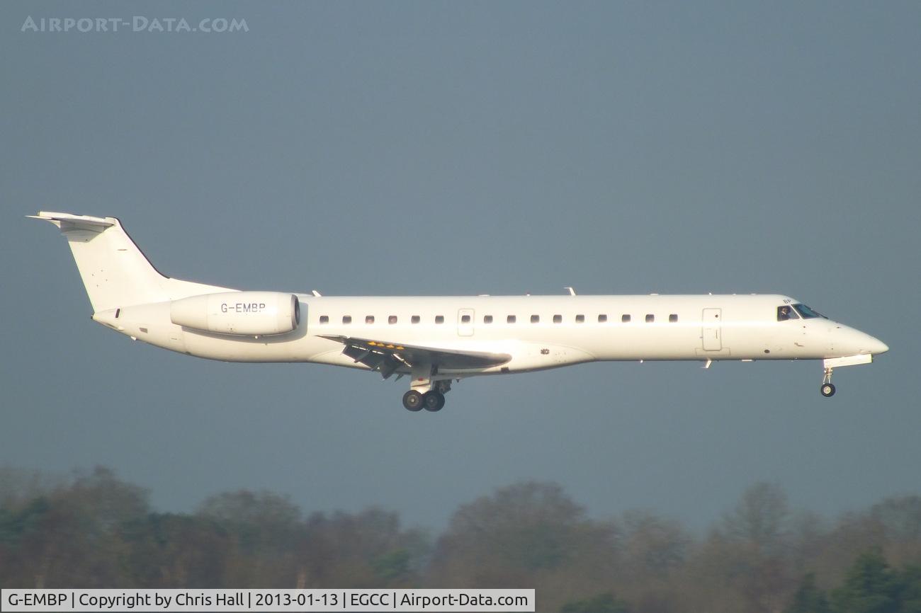 G-EMBP, 2000 Embraer EMB-145EU (ERJ-145EU) C/N 145300, devoid of all markings but now operated by Eastern Airways
