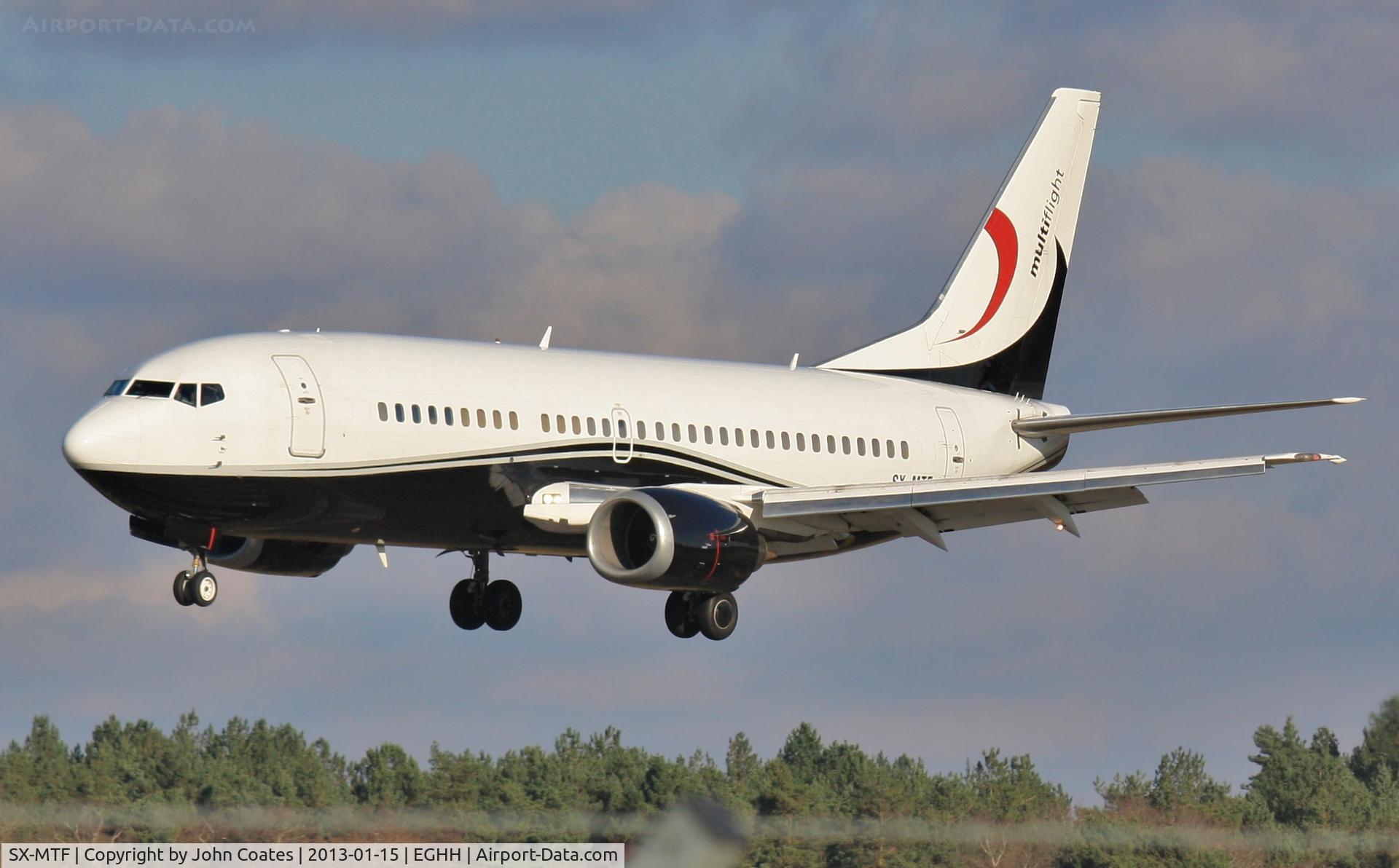 SX-MTF, 1987 Boeing 737-329 C/N 23774, Arriving to European Aviation