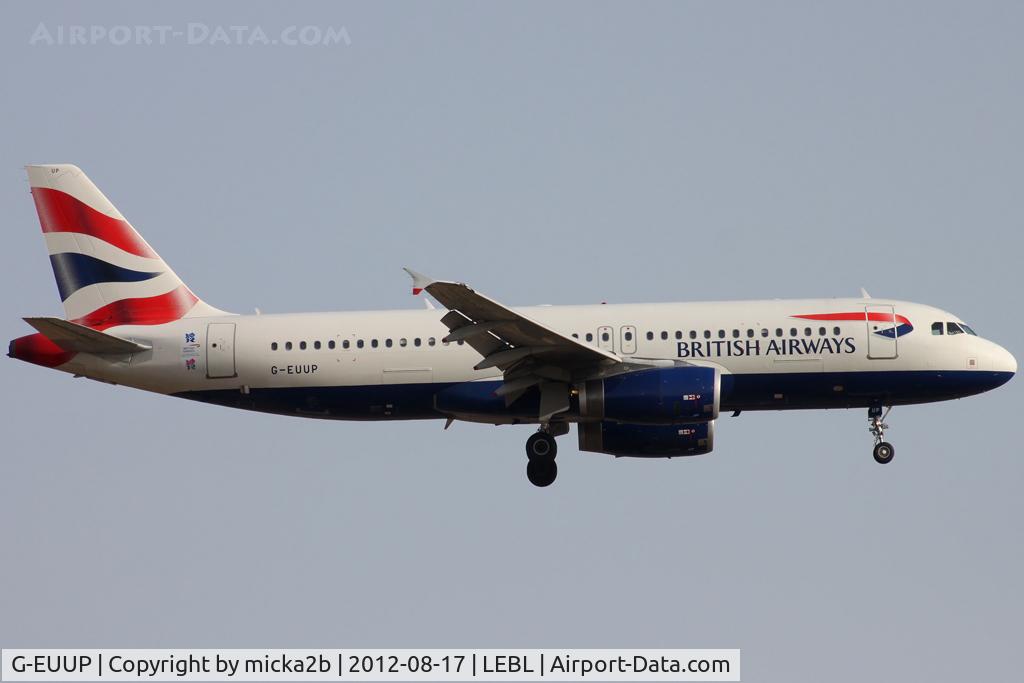 G-EUUP, 2003 Airbus A320-232 C/N 2038, Landing