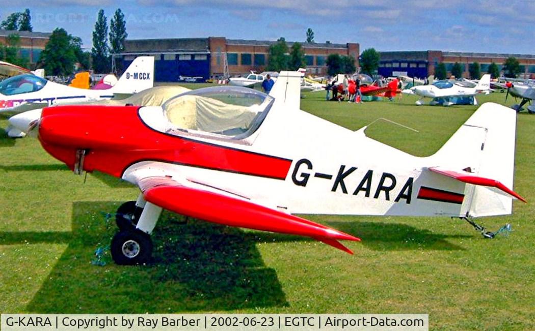 G-KARA, 1986 Brugger MB-2 Colibri C/N PFA 043-10980, Brugger MB2 Colibri [PFA 043-10980] Cranfield~G 23/06/2002