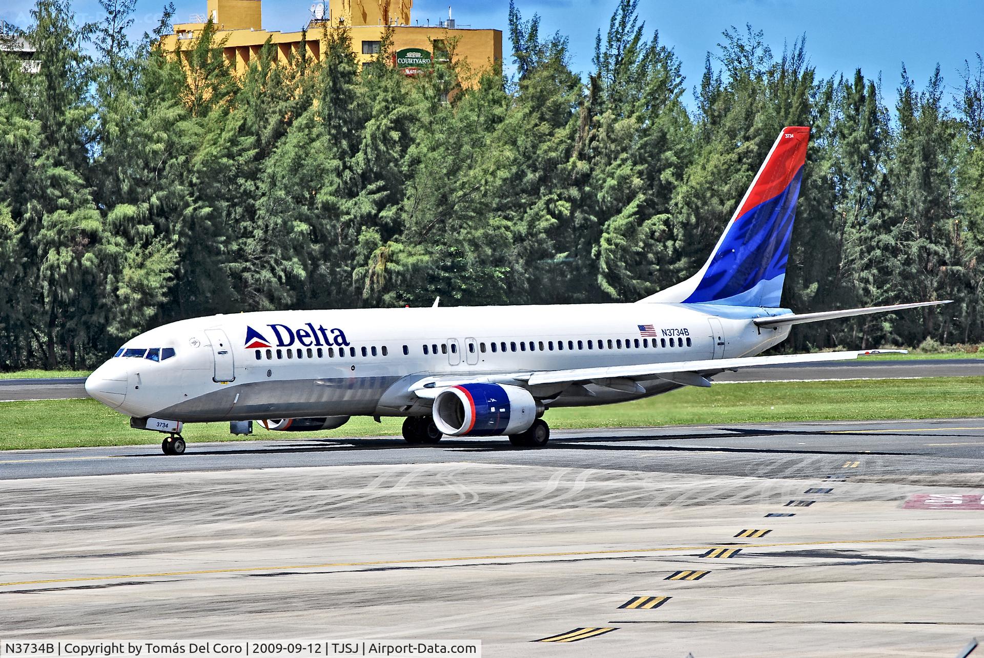 N3734B, 2000 Boeing 737-832 C/N 30776, N3734B Delta Air Lines 2000 Boeing 737-832 C/N 30776

San Juan - Luis Munoz Marin International (SJU / TJSJ)
Puerto Rico, 2009 
Aeroparque (Aeropark)
Photo : Tomás Del Coro