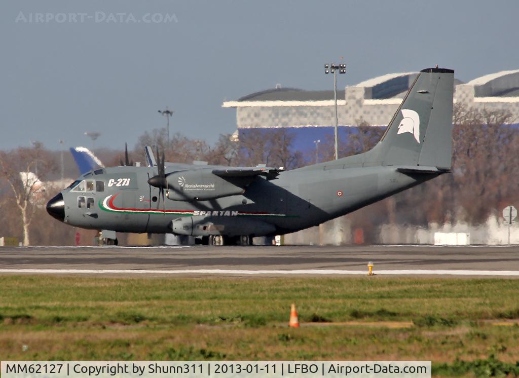 MM62127, 1980 Alenia C-27J Spartan C/N 4033, Lining up rwy 32R 'November 2' for departure...