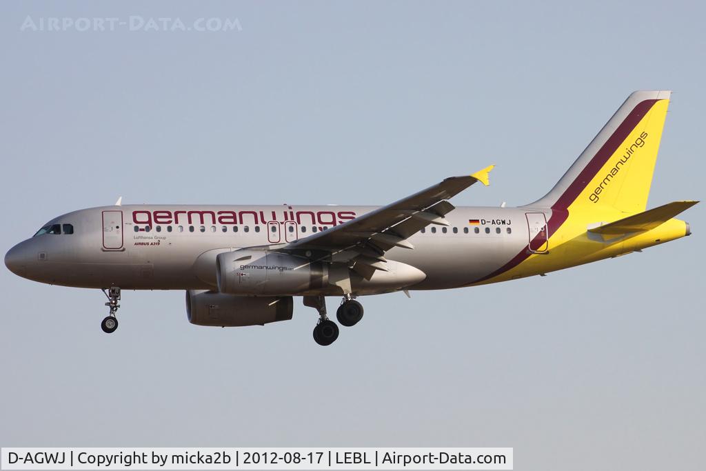 D-AGWJ, 2008 Airbus A319-132 C/N 3375, Landing