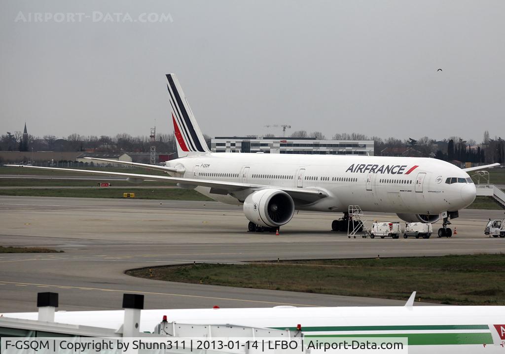 F-GSQM, 2006 Boeing 777-328/ER C/N 32848, Parked at the new Cargo area for maintenance after engines problems...