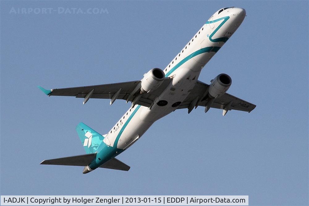 I-ADJK, 2009 Embraer 195LR (ERJ-190-200LR) C/N 19000245, New (as far as I know): Air Dolomiti is operating for Lufthansa between MUC and LEJ!